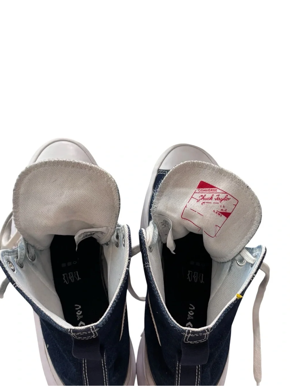 Converse Run Star Legacy CX High Top Platform Sneakers Navy Men 10 Women 11.5